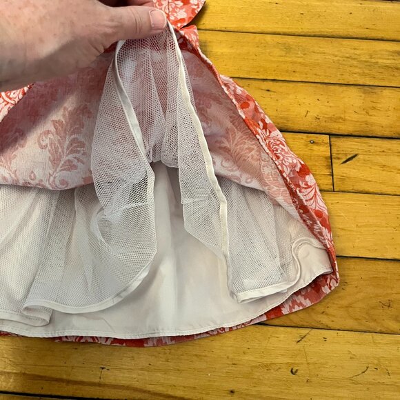 Pippa & Julie Terracotta and Cream Brocade Party Dress, Size 2T - Picture 7 of 9